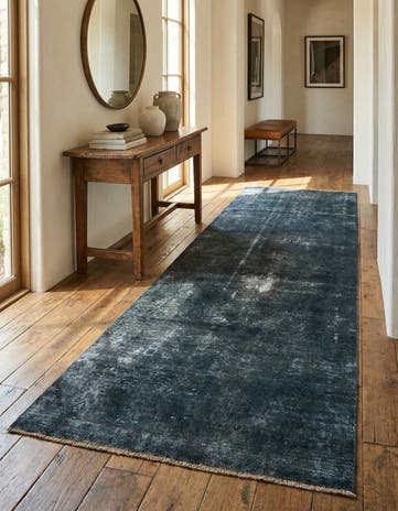 3' 9 x 7' 10 Hand Knotted Ultra Vintage Persian Wool Runner Rug