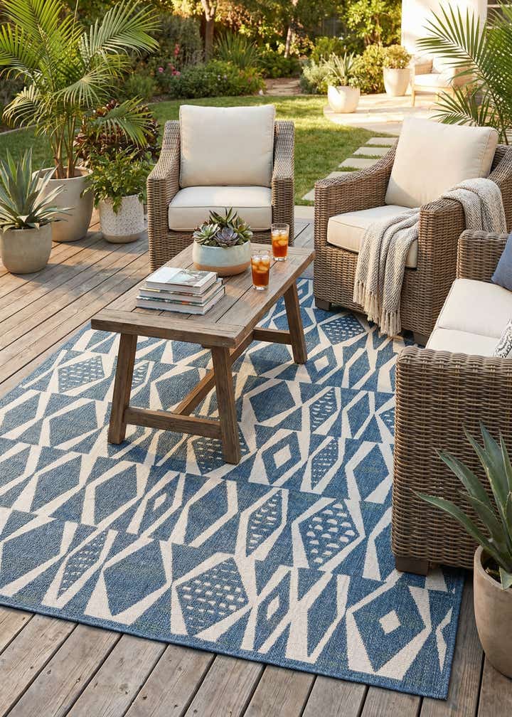 9' x 12' Easy-Clean Baja Indoor / Outdoor Rug