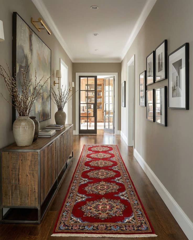 Detail image of 2' 6 x 12' 2 Kashan Wool Runner Rug