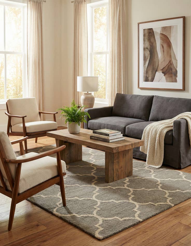 Detail image of 5' 1 x 8' Luna Wool Rug