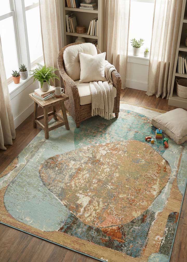 7' 10 x 10' Easy-Clean Modern Indoor / Outdoor Rug