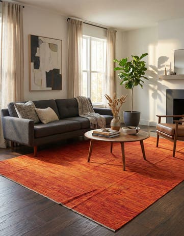 6' 9 x 9' 10 Hand Woven Kilim Modern Wool Rug