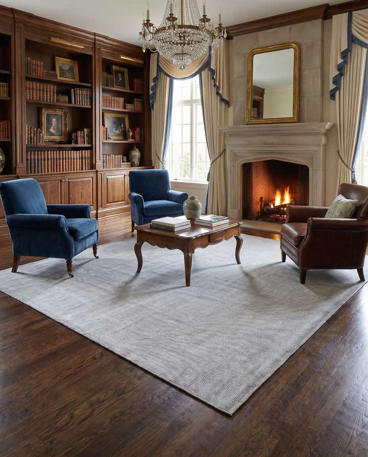 7' 10 x 7' 10 Hand Woven Jill Zarin English Manor Farmhouse Wool Square Rug