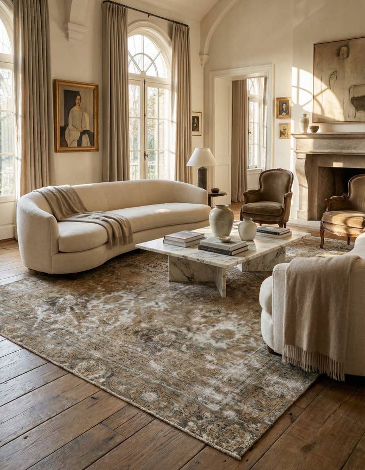 Detail image of 7' 6 x 11' 7  Hand Knotted Ultra Vintage Persian Wool Rug