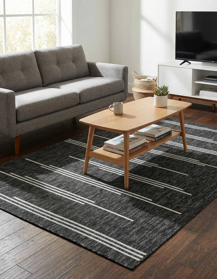 Detail image of 4' x 6'  Washable Modern Indoor / Outdoor Rug