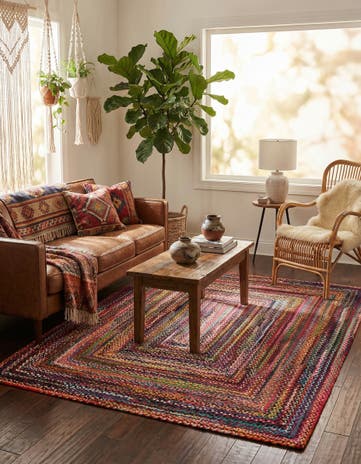 Handmade Braided Chindi Rug