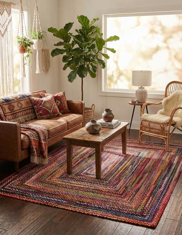 Handmade Braided Chindi Rug