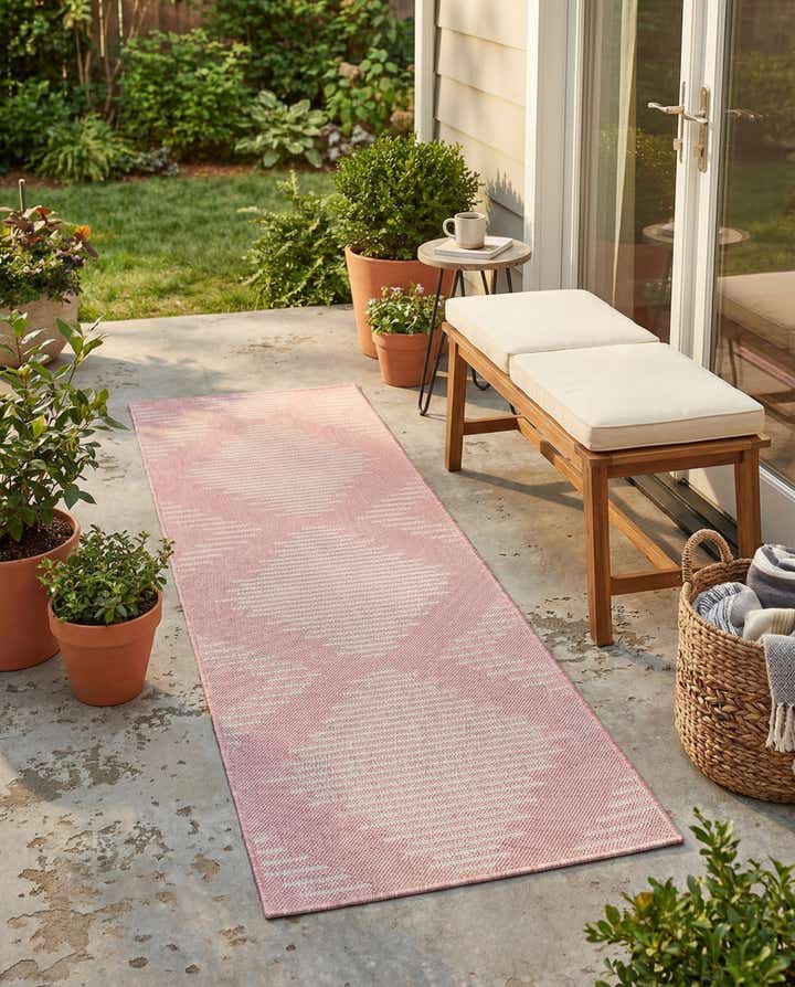 2' x 6' Easy-Clean Modern Indoor / Outdoor Runner Rug