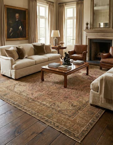 6' 7 x 9' 5 Hand Knotted Tabriz Persian Wool Rug