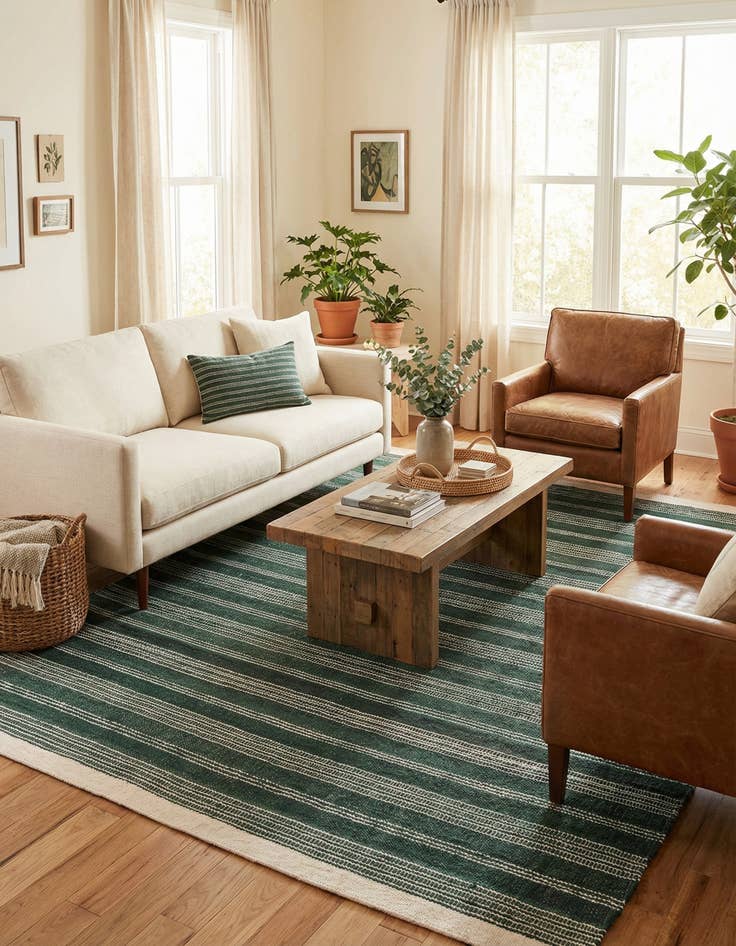 Detail image of 9' x 12'  Hand Woven Lariat Rug