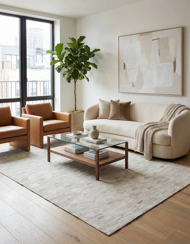 Detail image of  5' 5 x 8' Cowhide Rug