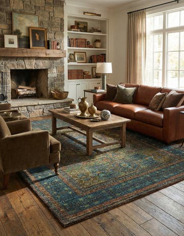 6' 10 x 9' 9 Hand Knotted Mamluk Ziegler Rug