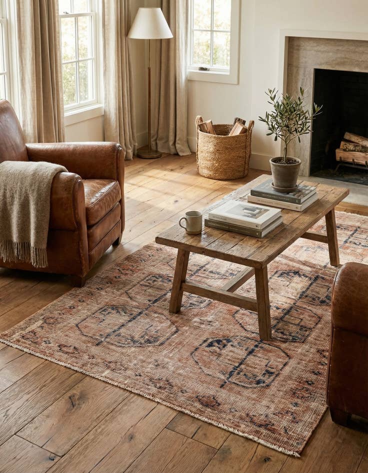 Detail image of 3' 5 x 5' 10  Hand Knotted Ultra Vintage Persian Wool Rug