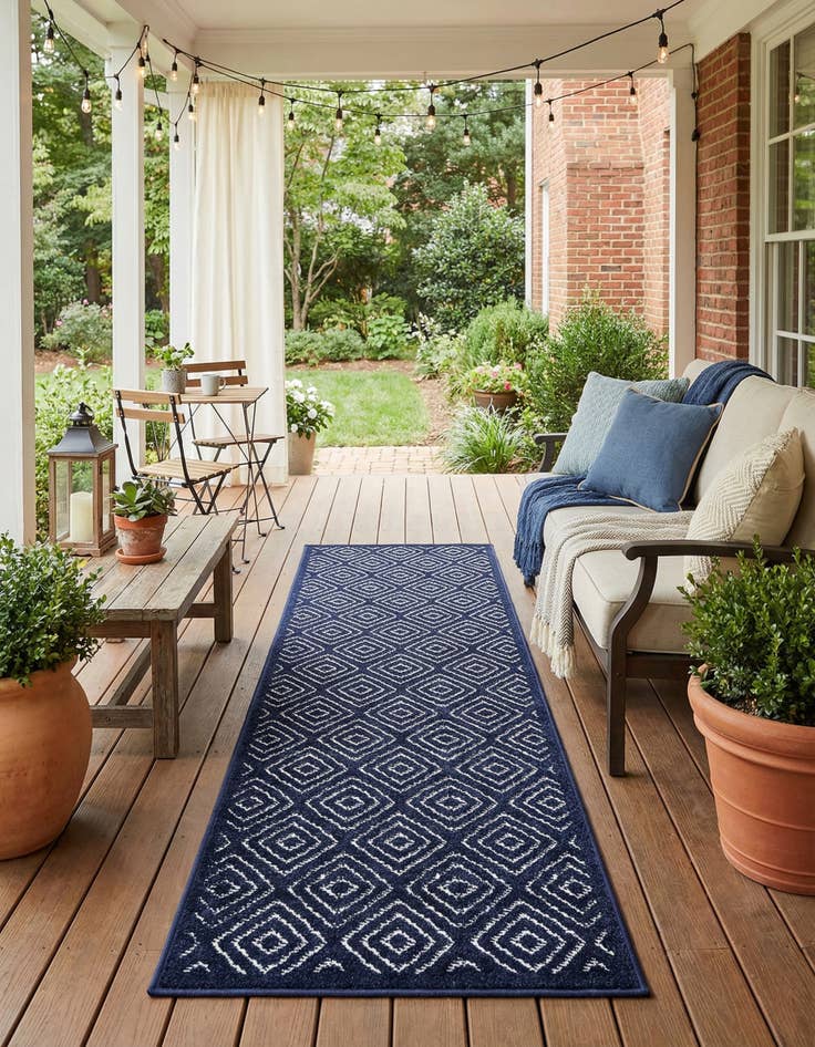 Detail image of 2' x 6'  Washable Sabrina Soto Indoor / Outdoor Runner Rug