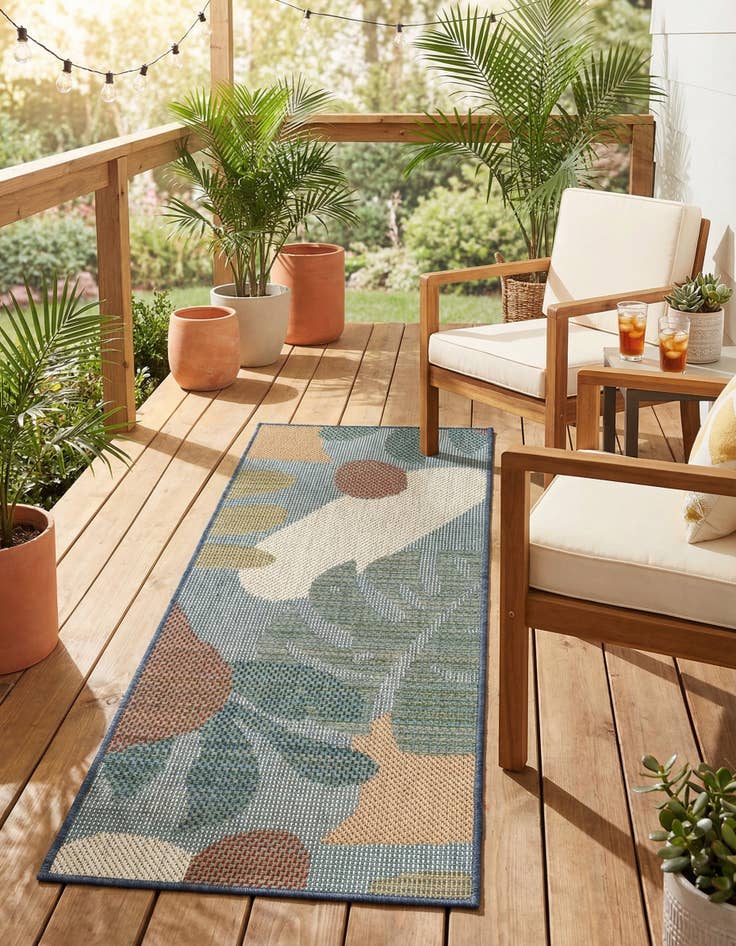 Detail image of 2' x 5' 1  Washable Baja Indoor / Outdoor Runner Rug