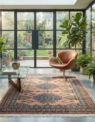 4' 3 x 6' Hand Knotted Bokhara Oriental Wool Rug