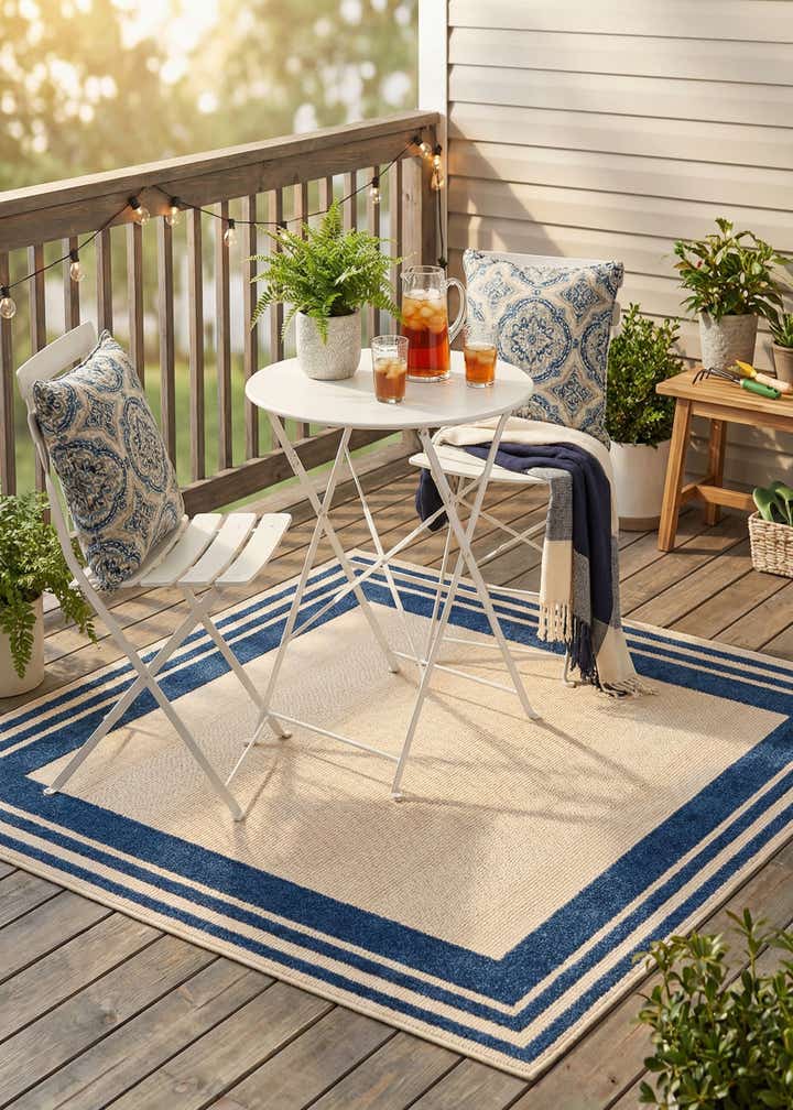 5' 3 x 5' 3 Easy-Clean Aruba Indoor / Outdoor Square Rug