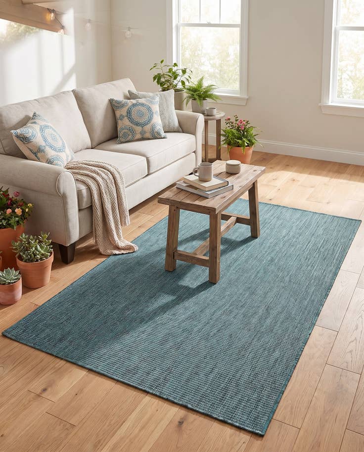 Detail image of 4' x 6' Easy-Clean Solid Indoor / Outdoor Rug