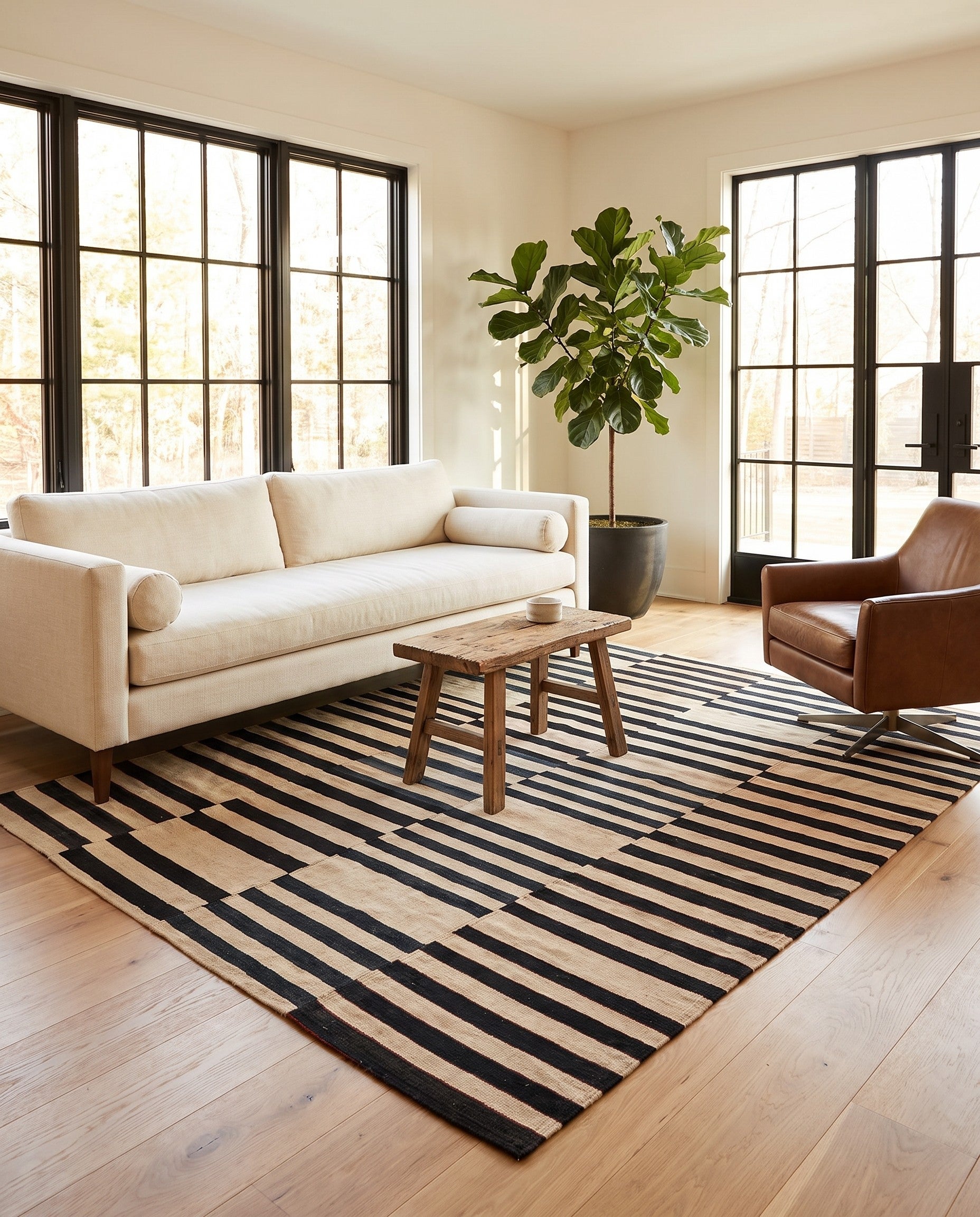 5' 6 x 7' 10 Hand Woven Kilim Modern Wool Rug