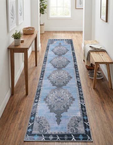2' 6 x 12' Washable Timeless Runner Rug