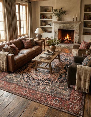 Muted Rust Medina Square Rug
