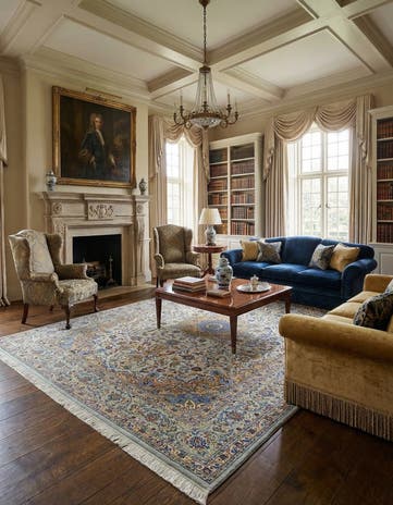 9' 10 x 13' Hand Knotted Mashad Persian Wool Rug