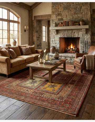 4' 11 x 6' 5 Luribaft Wool Rug