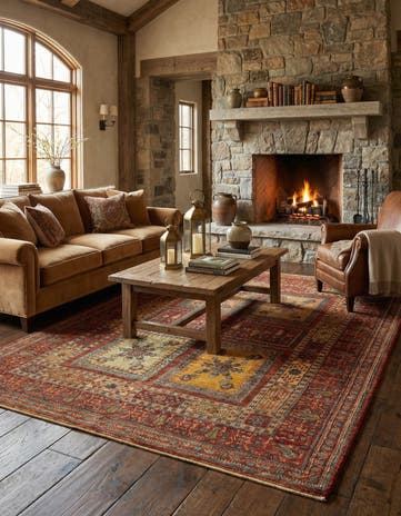 4' 11 x 6' 5 Luribaft Wool Rug