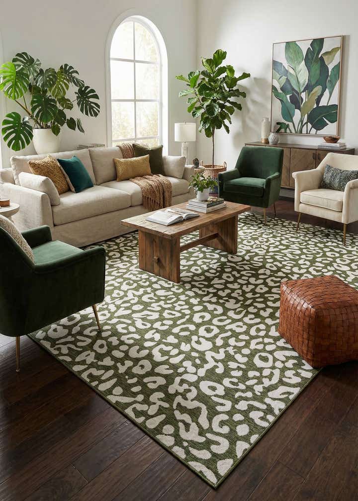 13' x 13' Easy-Clean Safari Indoor / Outdoor Square Rug