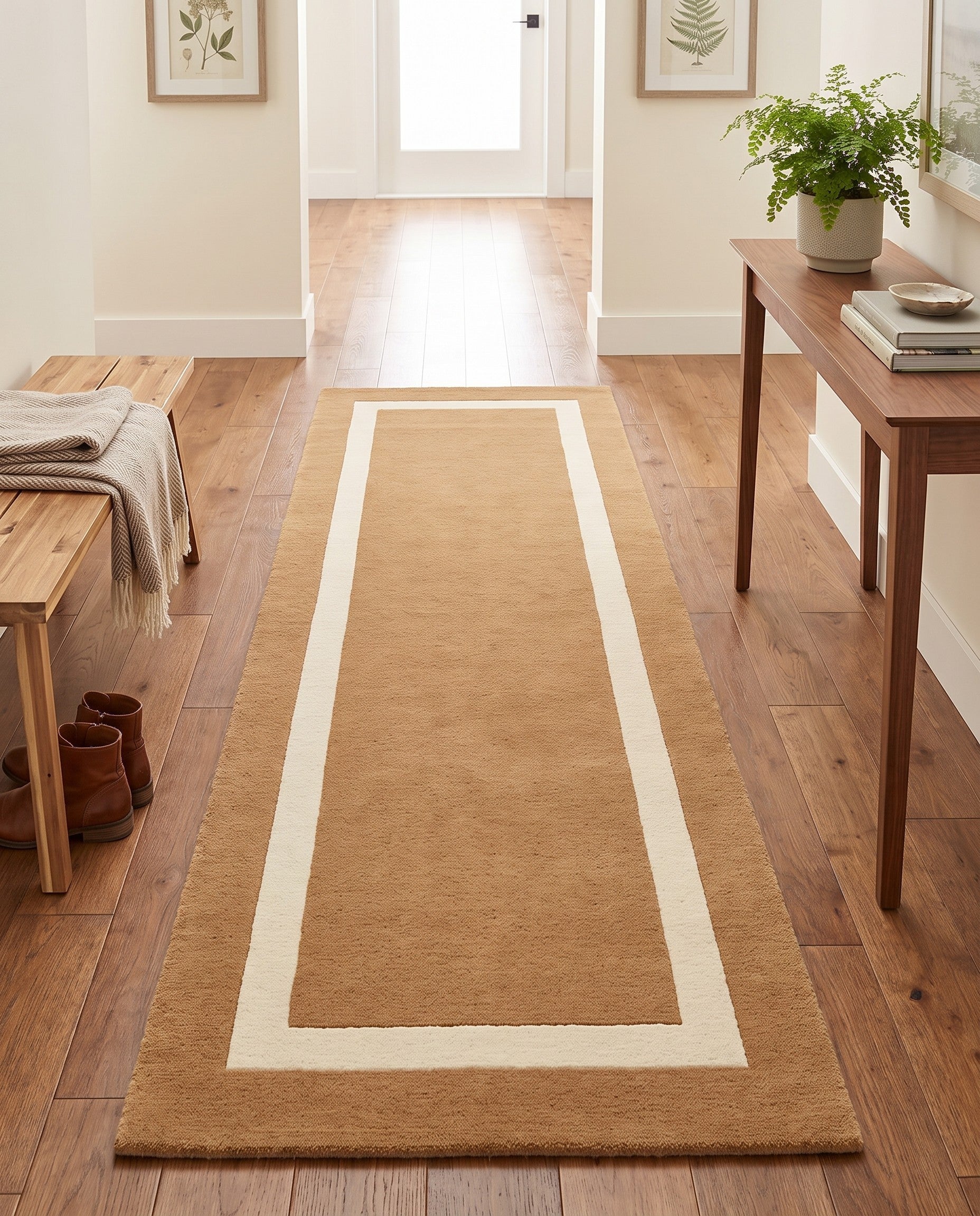 2' x 6' 1 Jill Zarin Border Wool Runner Rug