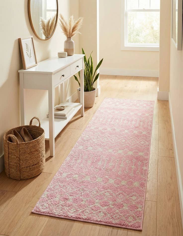 Detail image of  2' x 6' Moroccan Trellis Runner Rug