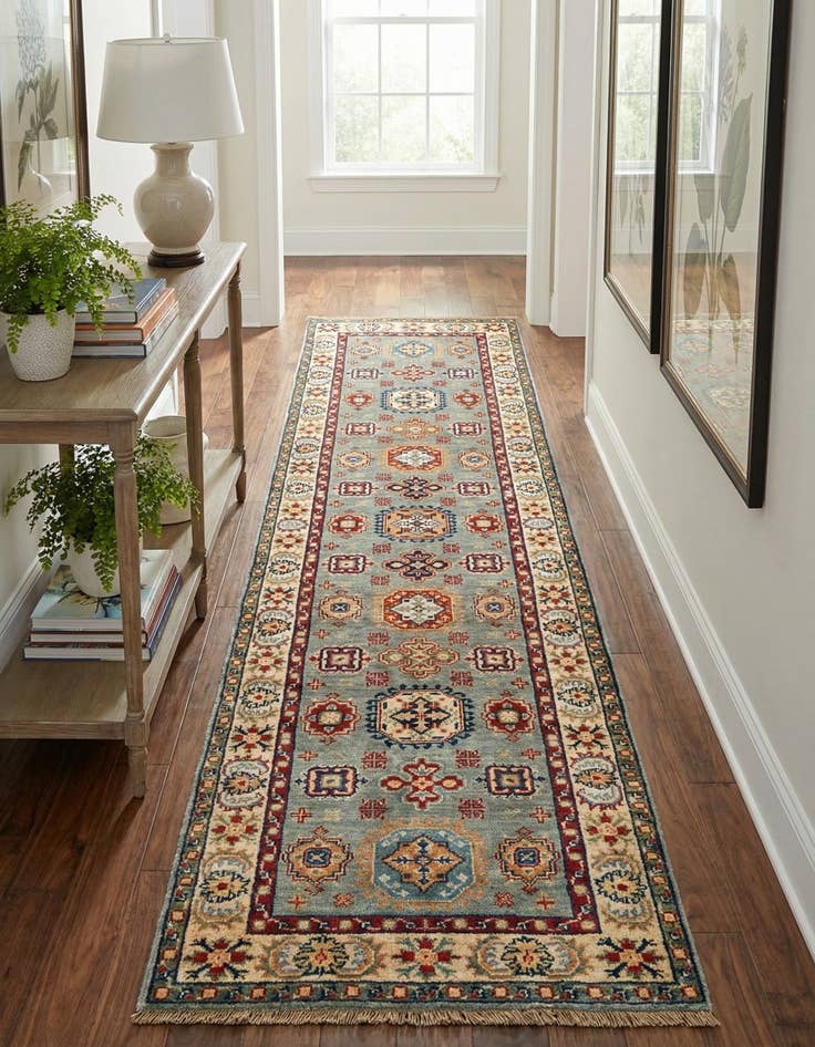 Detail image of 2' 8 x 9' 7 Hand Knotted Kazak Runner Rug