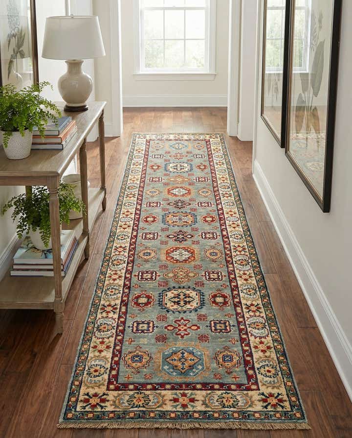 2' 8 x 9' 7 Hand Knotted Kazak Runner Rug