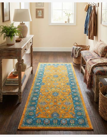 Sunshine Yellow Medina Runner Rug