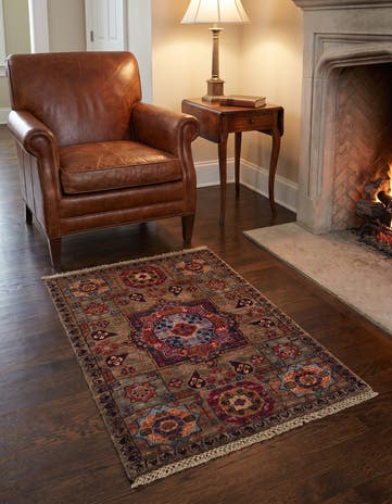 2' x 3' 3 Hand Knotted Mamluk Ziegler Rug