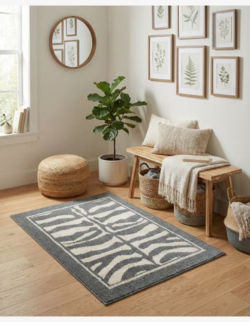 Gray and Ivory Savannah Rug