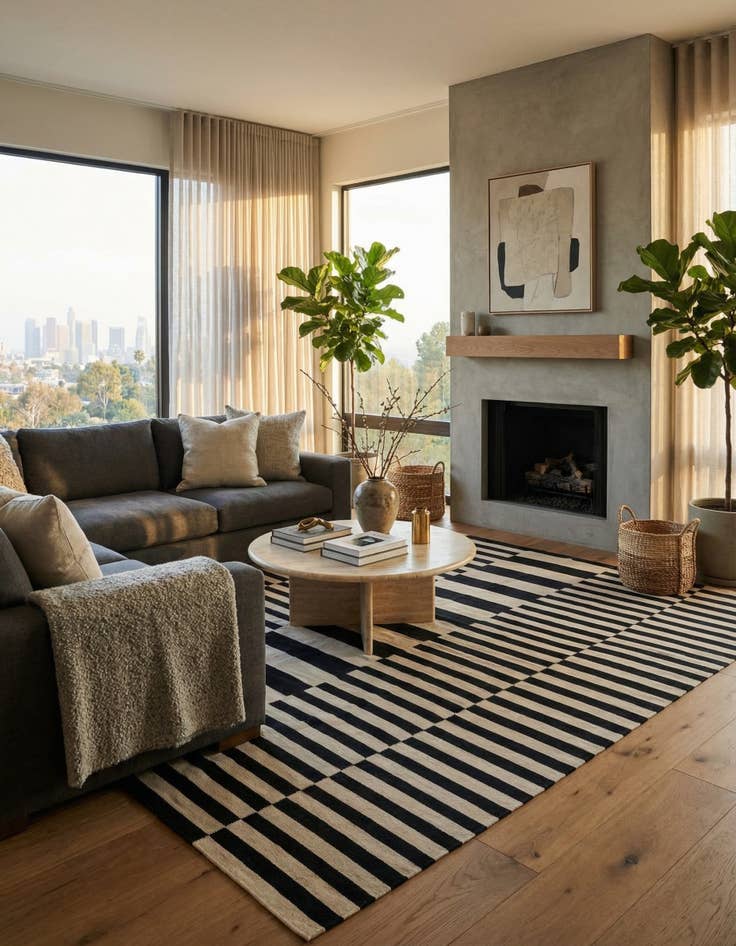 Detail image of  10' 1 x 13'  Hand Woven Kilim Modern Wool Rug