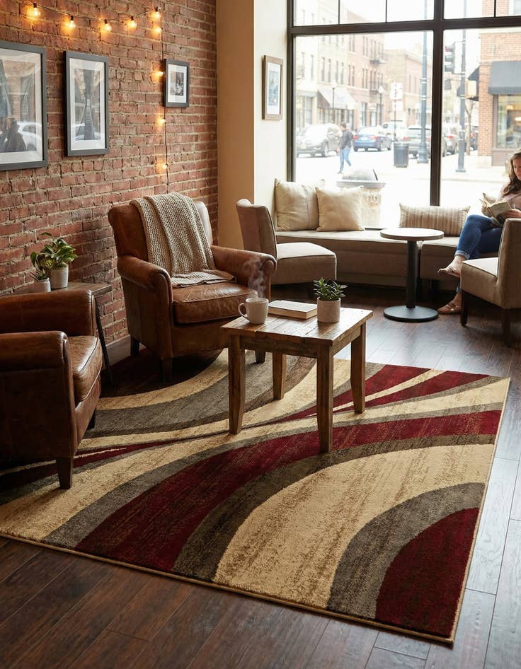 Detail image of 6' x 6' Coffee Shop Square Rug