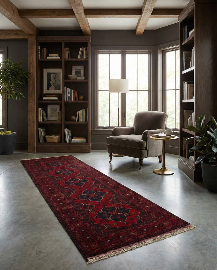 Detail image of 2' 7 x 9' 6 Hand Knotted Khal Mohammadi Wool Runner Rug