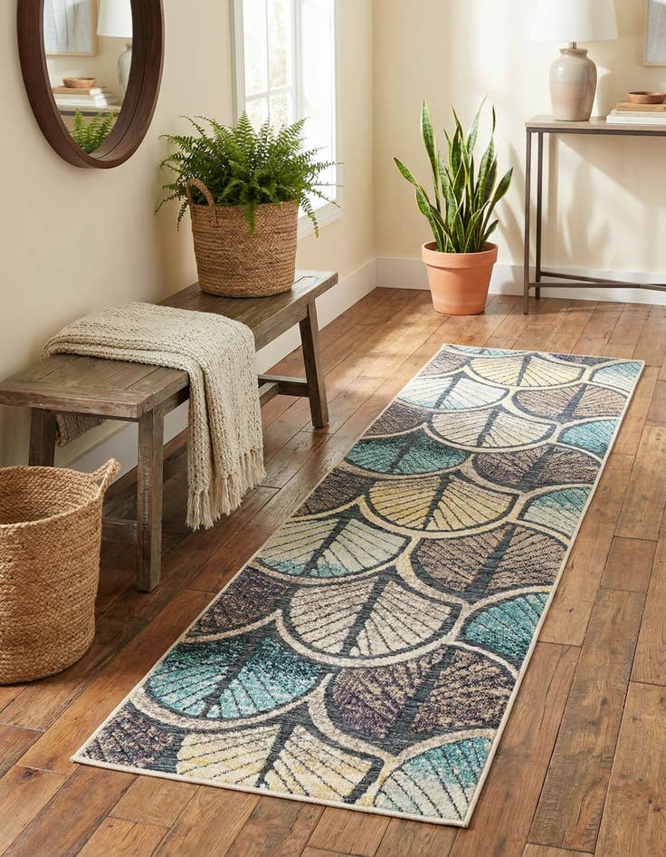 Detail image of  2' 7 x 10'  Washable Casablanca Indoor / Outdoor Runner Rug