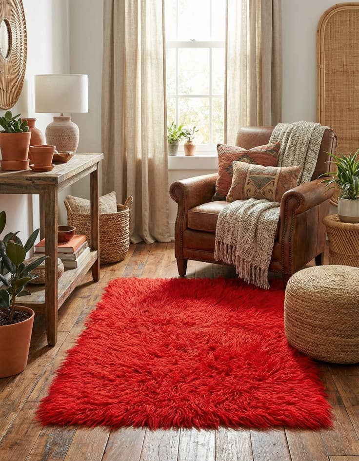 Detail image of  2' 2 x 3' 8  Hand Knotted Moroccan Wool Runner Rug