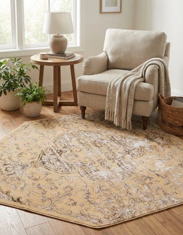 Yellow Highbury Octagon Rug