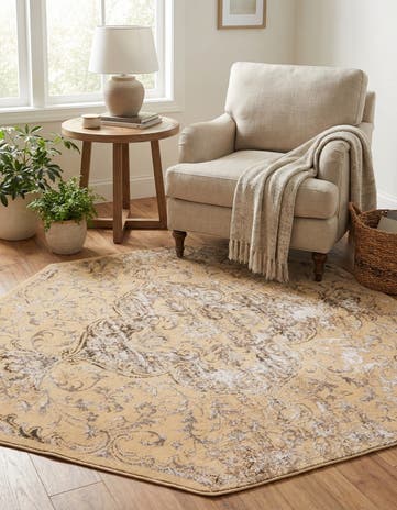 Yellow Highbury Octagon Rug