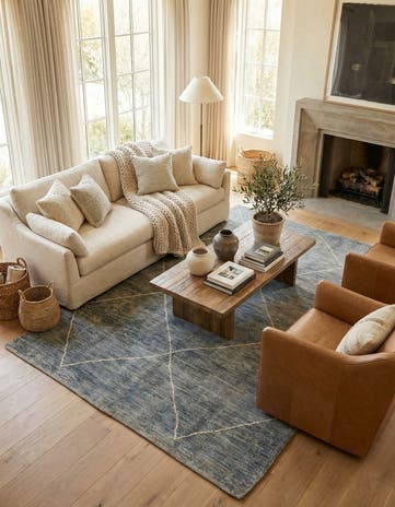 5' 6 x 7' 10 Hand Knotted Moroccan Wool Rug