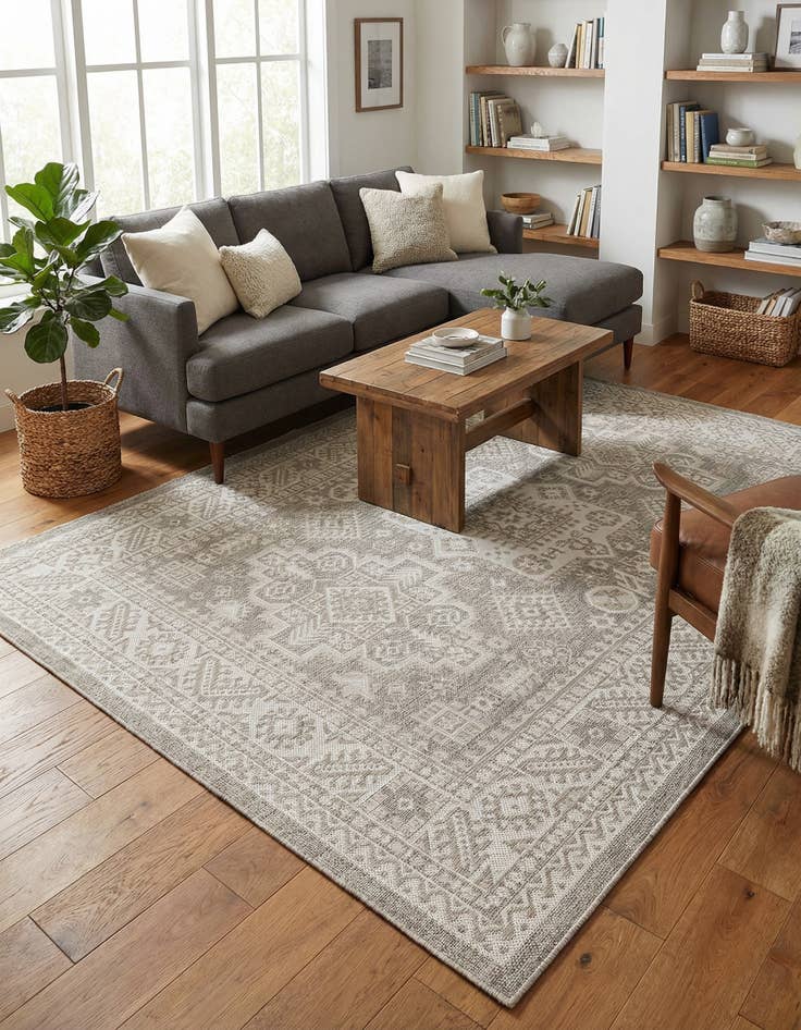 Detail image of 6' x 9'  Washable Aztec Indoor / Outdoor Rug