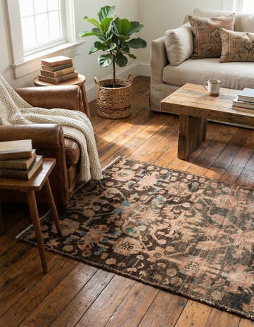2' 10 x 4' 9 Hand Knotted Ultra Vintage Persian Wool Rug
