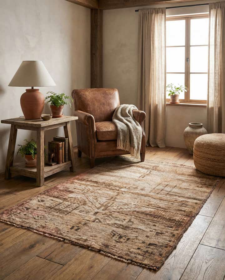 2' 9 x 4' 3 Hand Knotted Ultra Vintage Persian Wool Rug