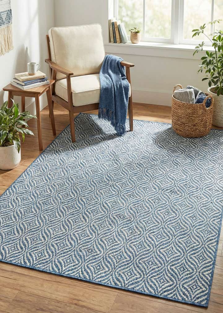 4' x 6' Easy-Clean Trellis Indoor / Outdoor Rug