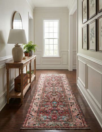 3' 9 x 10' 6 Hand Knotted Ultra Vintage Persian Wool Runner Rug