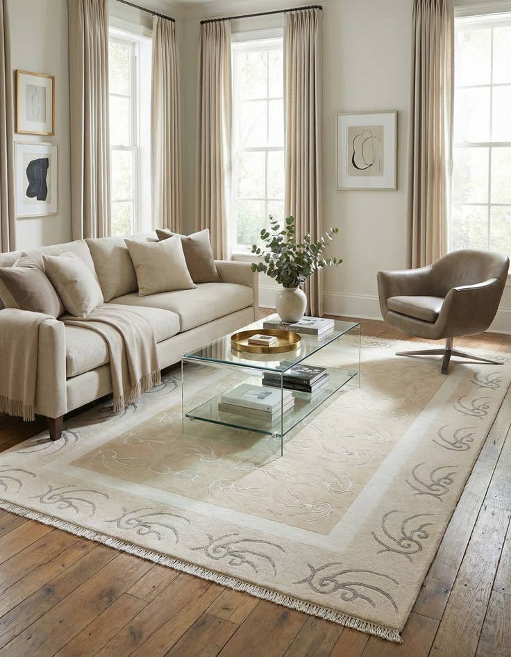 Detail image of 5' 5 x 7' 9  Hand Knotted Darya Wool Rug